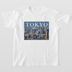 Mount Fuji   skyline Shinjuku district Tokio Japan T-shirt