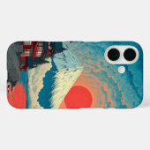 Mount Fuji Sunset Japanese Art Phone Case (Achterkant (horizontaal))