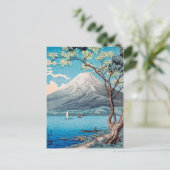 Mount Fuji uit Lake Yamanaka, Takahashi, Japans Briefkaart (Staand voorkant)