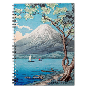 Mount Fuji uit Lake Yamanaka, Takahashi, Japans Notitieboek