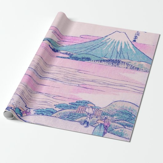 Mount Fuji Ukiyo-e Japanse  Kunst Cadeaupapier (Uitgerold)