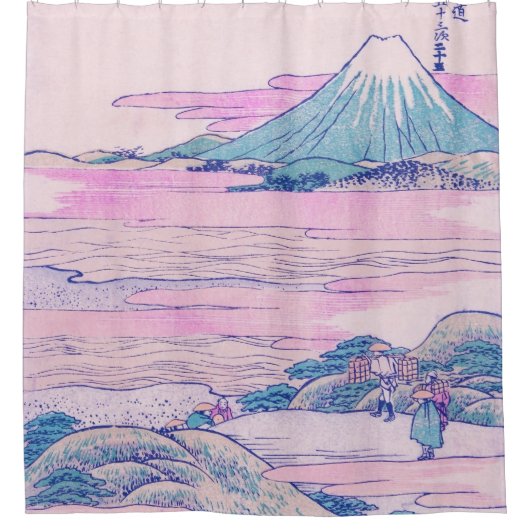 Mount Fuji Ukiyo-e Japanse Kunst Douchegordijn (Voorkant)