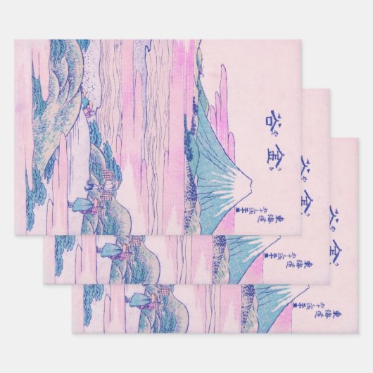 Mount Fuji Ukiyo-e Japanse  Kunst Inpakpapier Vel (Set)