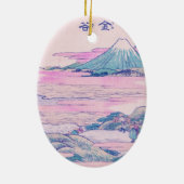 Mount Fuji Ukiyo-e Japanse Kunst Keramisch Ornament (Achterkant)