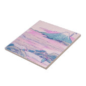 Mount Fuji Ukiyo-e Japanse  Kunst Tegeltje (Zijkant)
