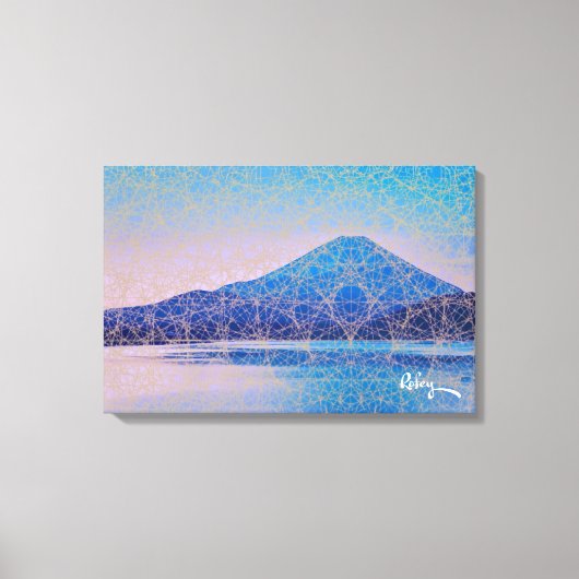 Mount Fuji V beroemd gemaakt door Rofey Canvas Afdruk (Voorkant)