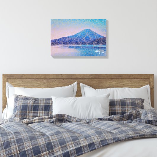 Mount Fuji V beroemd gemaakt door Rofey Canvas Afdruk (Insitu (Slaapkamer))