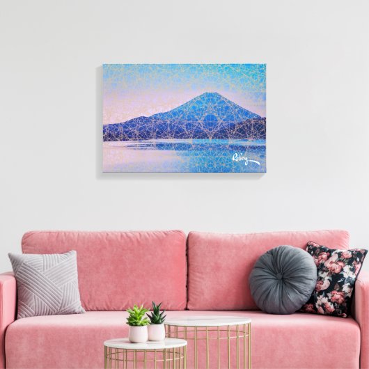 Mount Fuji V beroemd gemaakt door Rofey Canvas Afdruk (Insitu (Woonkamer))