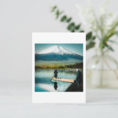 Mount Fuji van Lake Yamanaka 富  Briefkaart (Staand voorkant)
