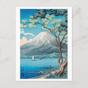 Mount Fuji vanaf Lake Yamanaka Japanse Woodblock Briefkaart