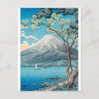 Mount Fuji vanaf Lake Yamanaka print door H.Takaha
