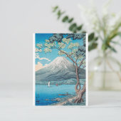 Mount Fuji vanaf Lake Yamanaka print door H.Takaha Briefkaart (Staand voorkant)
