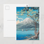 Mount Fuji vanaf Lake Yamanaka print door H.Takaha Briefkaart (Voorkant / Achterkant)