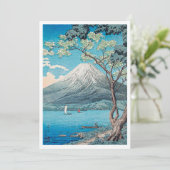 Mount Fuji vanaf Lake Yamanaka print door H.Takaha Kaart (Staand voorkant)
