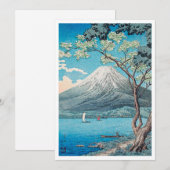 Mount Fuji vanaf Lake Yamanaka print door H.Takaha Kaart (Voorkant / Achterkant)
