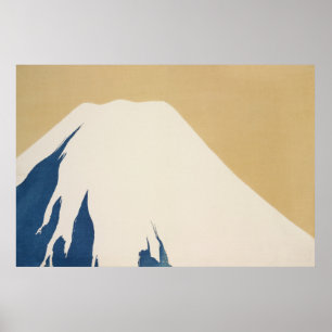 Mount Fuji vanaf Momoyogusa–Bloemen Poster