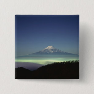 Mount Fuji Vierkante Button 5,1 Cm