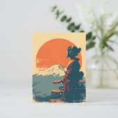 Mount Fuji vintage Briefkaart (Staand voorkant)