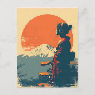 Mount Fuji vintage Briefkaart