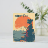 Mount Fuji vintage Briefkaart (Staand voorkant)