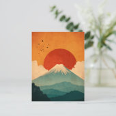 Mount Fuji vintage Briefkaart (Staand voorkant)