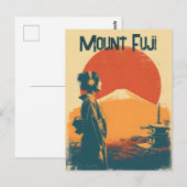 Mount Fuji vintage Briefkaart (Voorkant / Achterkant)