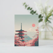 Mount Fuji vintage Briefkaart (Staand voorkant)