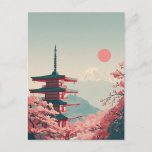 Mount Fuji vintage Briefkaart