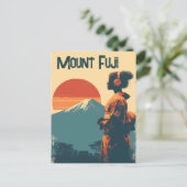 Mount Fuji vintage Briefkaart (Staand voorkant)