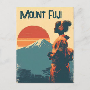 Mount Fuji vintage Briefkaart