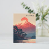 Mount Fuji vintage Briefkaart (Staand voorkant)