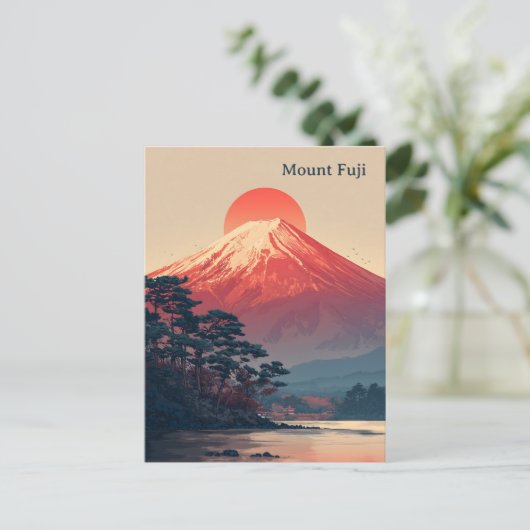 Mount Fuji vintage Briefkaart (Staand voorkant)