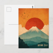 Mount Fuji vintage Briefkaart (Voorkant / Achterkant)