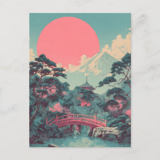 Mount Fuji vintage Briefkaart