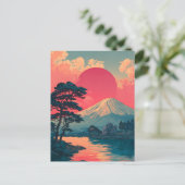Mount Fuji vintage Briefkaart (Staand voorkant)