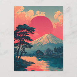 Mount Fuji vintage Briefkaart
