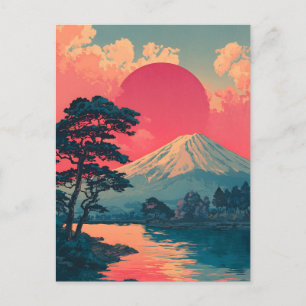 Mount Fuji vintage Briefkaart