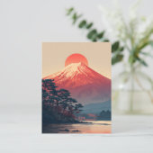 Mount Fuji vintage Briefkaart (Staand voorkant)