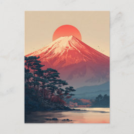 Mount Fuji vintage Briefkaart