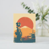 Mount Fuji vintage Briefkaart (Staand voorkant)