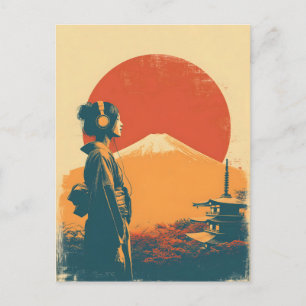 Mount Fuji vintage Briefkaart
