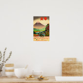 Mount Fuji Vintage Japans Poster (Keuken)