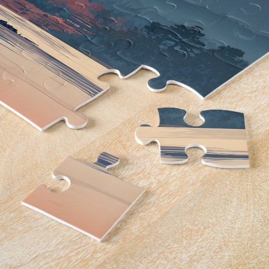 Mount Fuji vintage Legpuzzel (Zijkant)