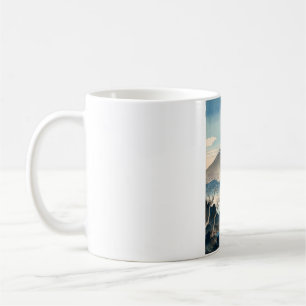 Mount Fuji Vintage Origineel Ontwerp van de Kunste Koffiemok