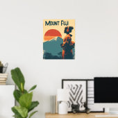 Mount Fuji vintage Poster (Thuiskantoor)
