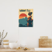 Mount Fuji vintage Poster (Keuken)