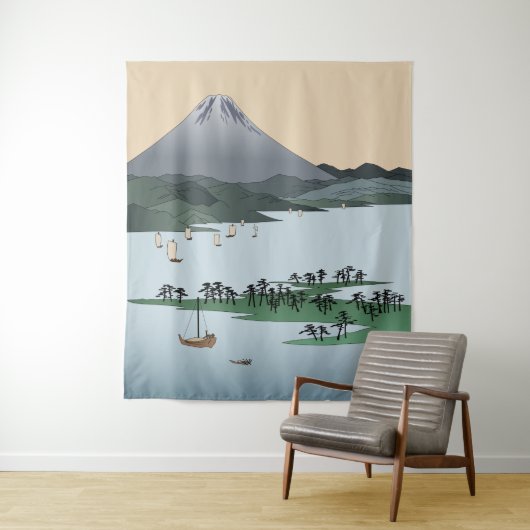 Mount Fuji Wandkleed (In situ)