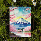 Mount Fuji Waterverf Briefkaart