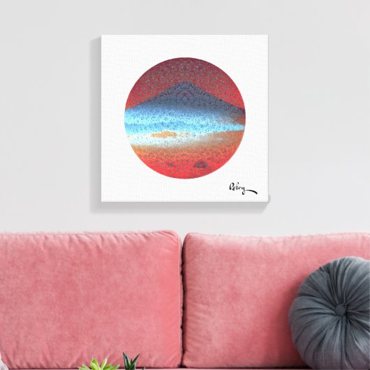 Mount Fuji White beroemd gemaakt door Rofey Canvas Afdruk (Insitu (Woonkamer))