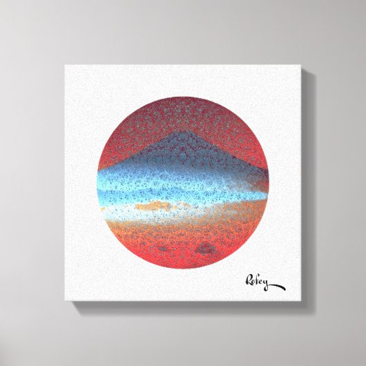 Mount Fuji White beroemd gemaakt door Rofey Canvas Afdruk (Voorkant)